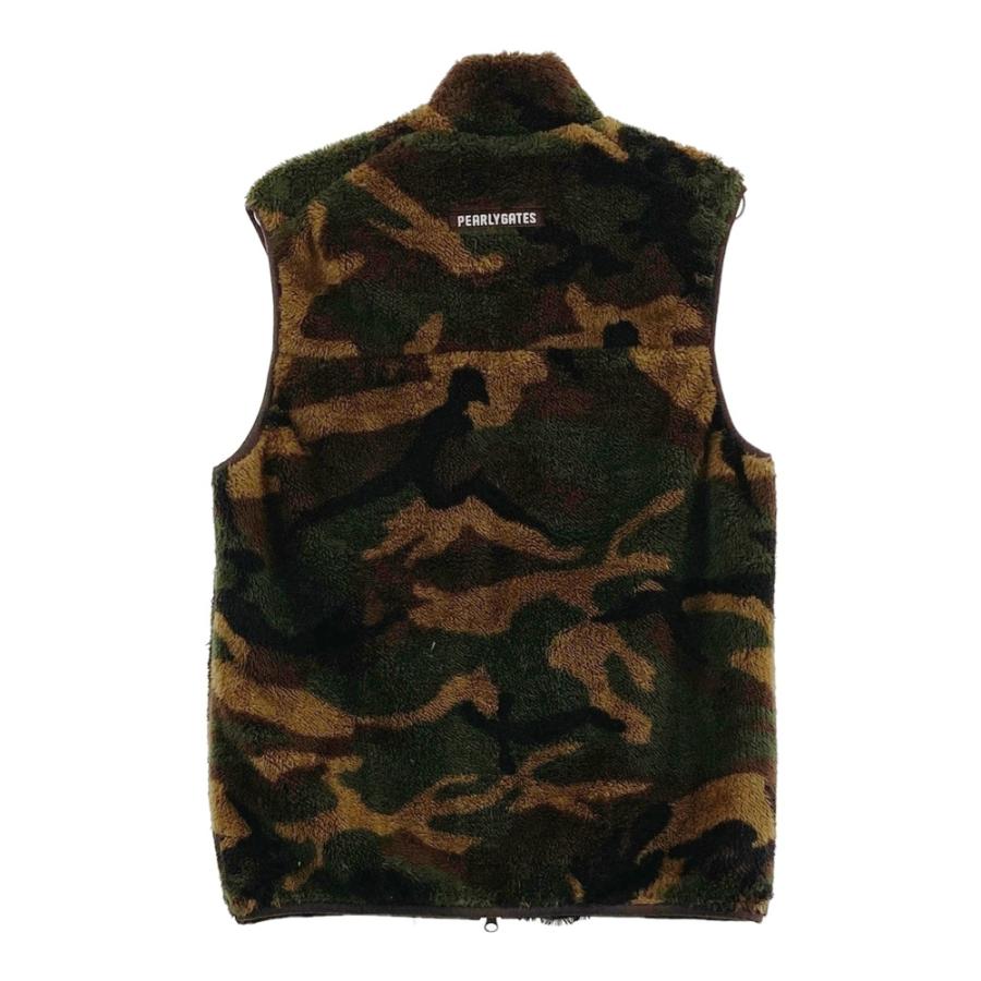 PEARLY GATES パーリーゲイツ ボア ジップベスト カモフラ 迷彩柄