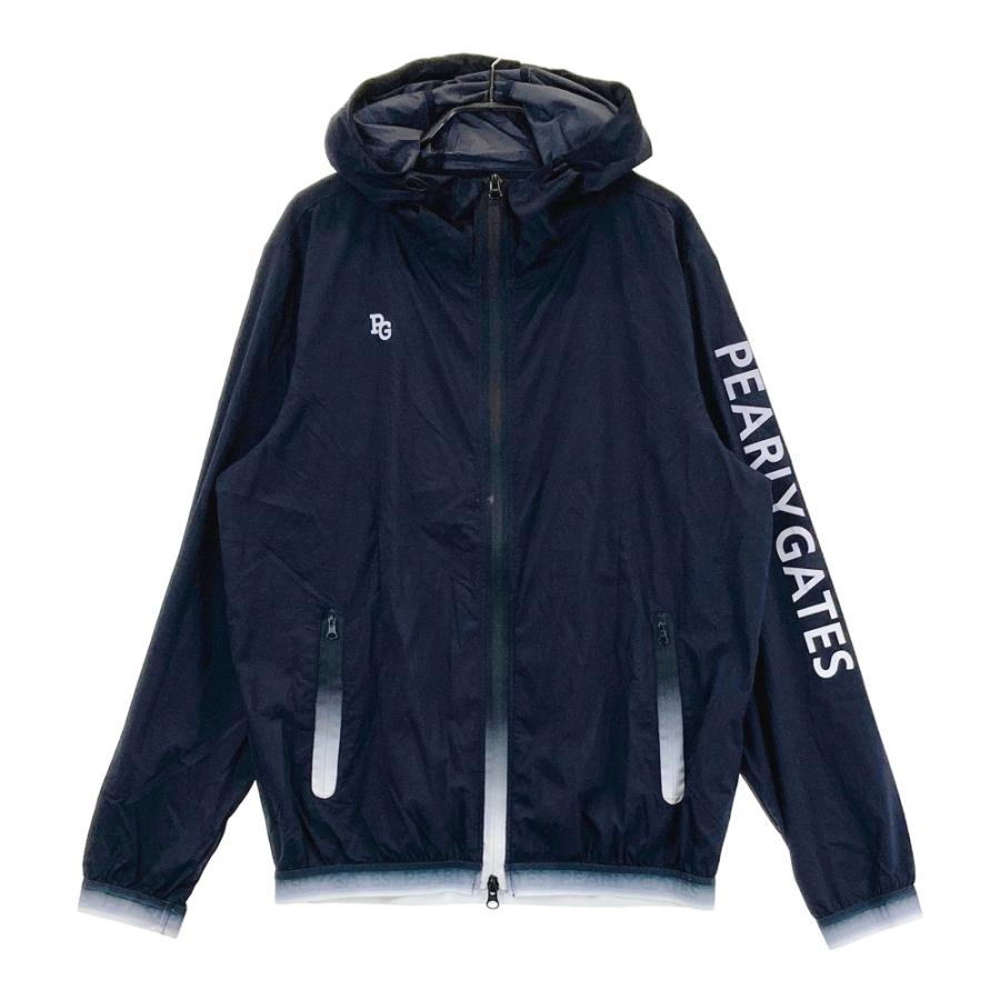 サイズ：4 PEARLY GATES パーリーゲイツ  フード付 長袖 ジップジャケット PERTEX  ブラック系 [240101473042] ゴルフウェア メンズ ストスト PEARLY GATES パーリーゲイツ フード付 長袖 ジップジャケット