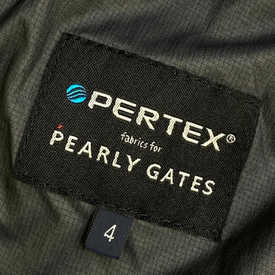 サイズ：4 PEARLY GATES パーリーゲイツ  フード付 長袖 ジップジャケット PERTEX  ブラック系 [240101473042] ゴルフウェア メンズ ストスト PEARLY GATES パーリーゲイツ フード付 長袖 ジップジャケット