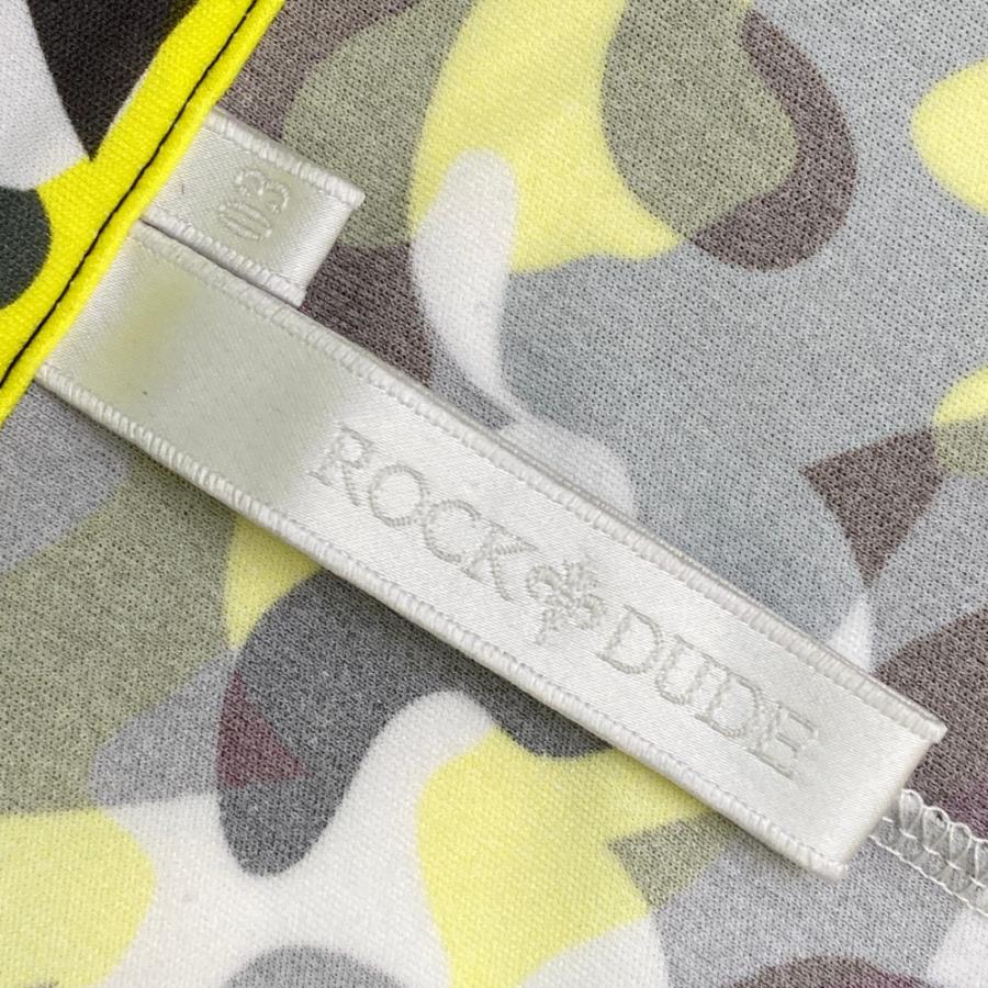 ROCK DUDE ロックデュード 半袖ポロシャツ 総柄 グレー系 3 ゴルフ