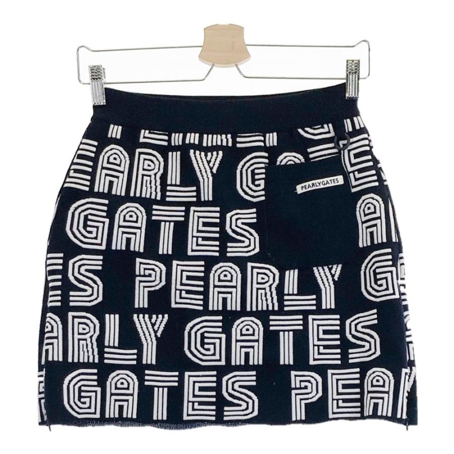 PEARLY GATES パーリーゲイツ ストレッチ ニットスカート ロゴ柄