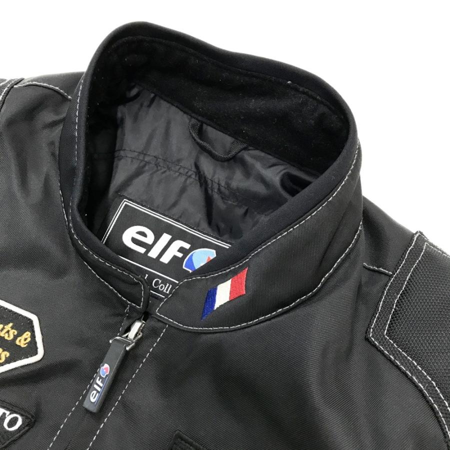 elf エルフ ライダースジャケット ブラック系 L バイクウェア メンズ
