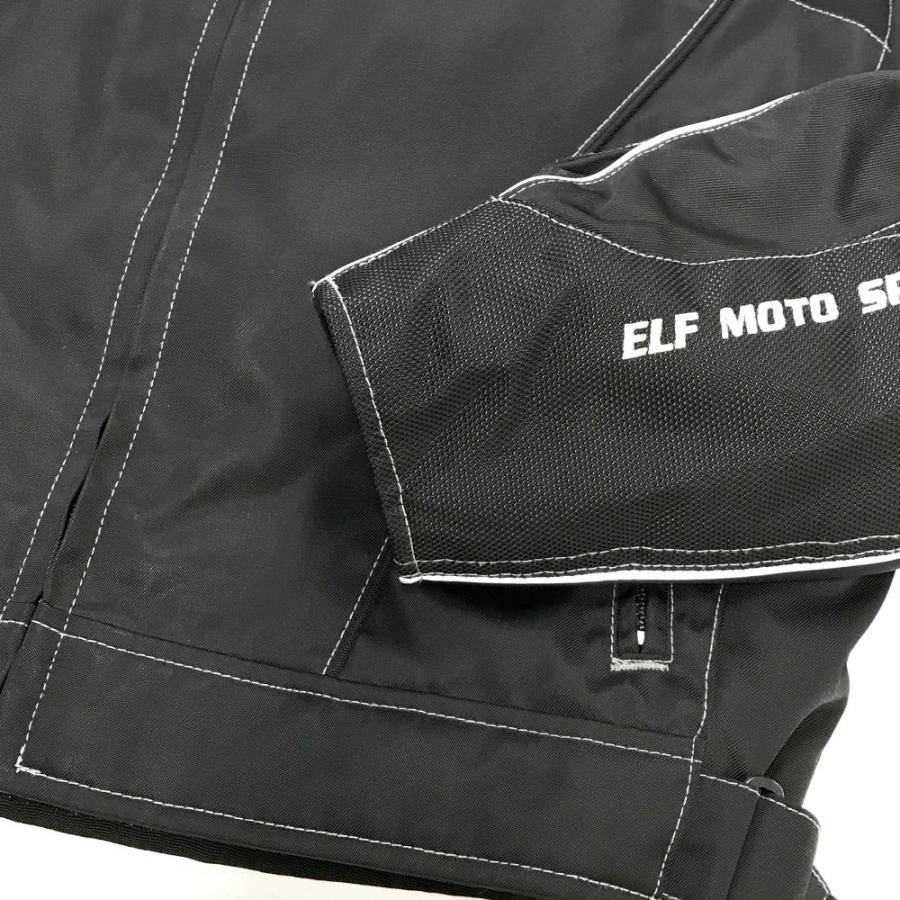 elf エルフ ライダースジャケット ブラック系 L バイクウェア メンズ