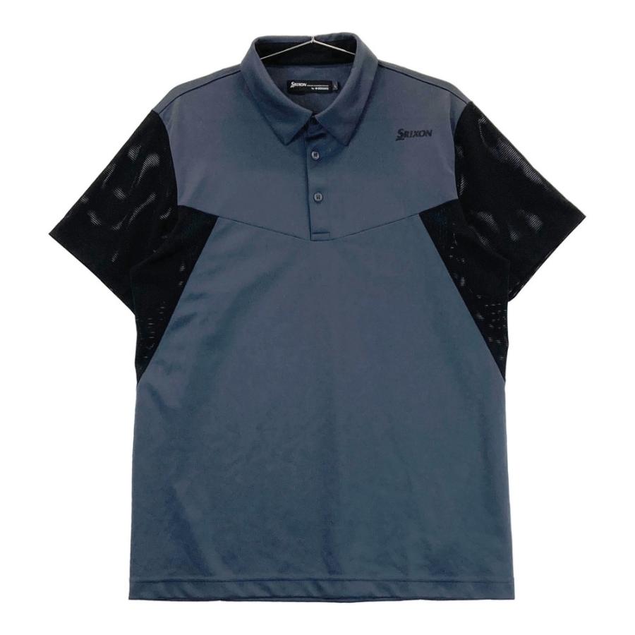 割引クーポン SRIXON スリクソン 半袖ポロシャツ デサント グレー系 L ゴルフ メンズウェア