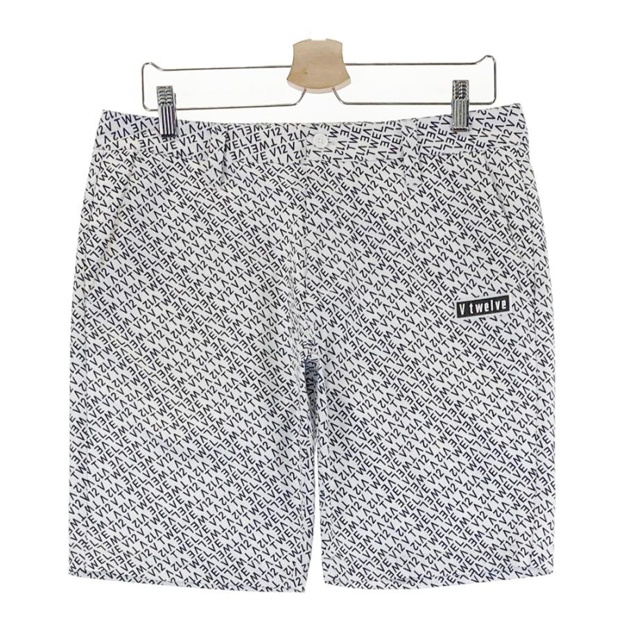 V12 ヴィトゥエルヴ 2023年 ハーフパンツ ロゴ総柄 ホワイト系 L