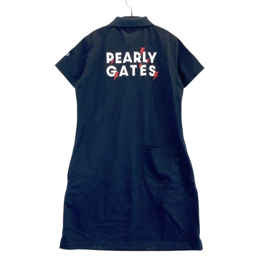 PEARLY GATES パーリーゲイツ 半袖ポロワンピース ニコちゃん ネイビー