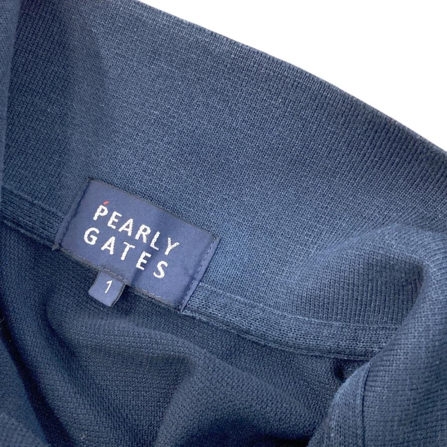 PEARLY GATES パーリーゲイツ 半袖ポロワンピース ニコちゃん ネイビー