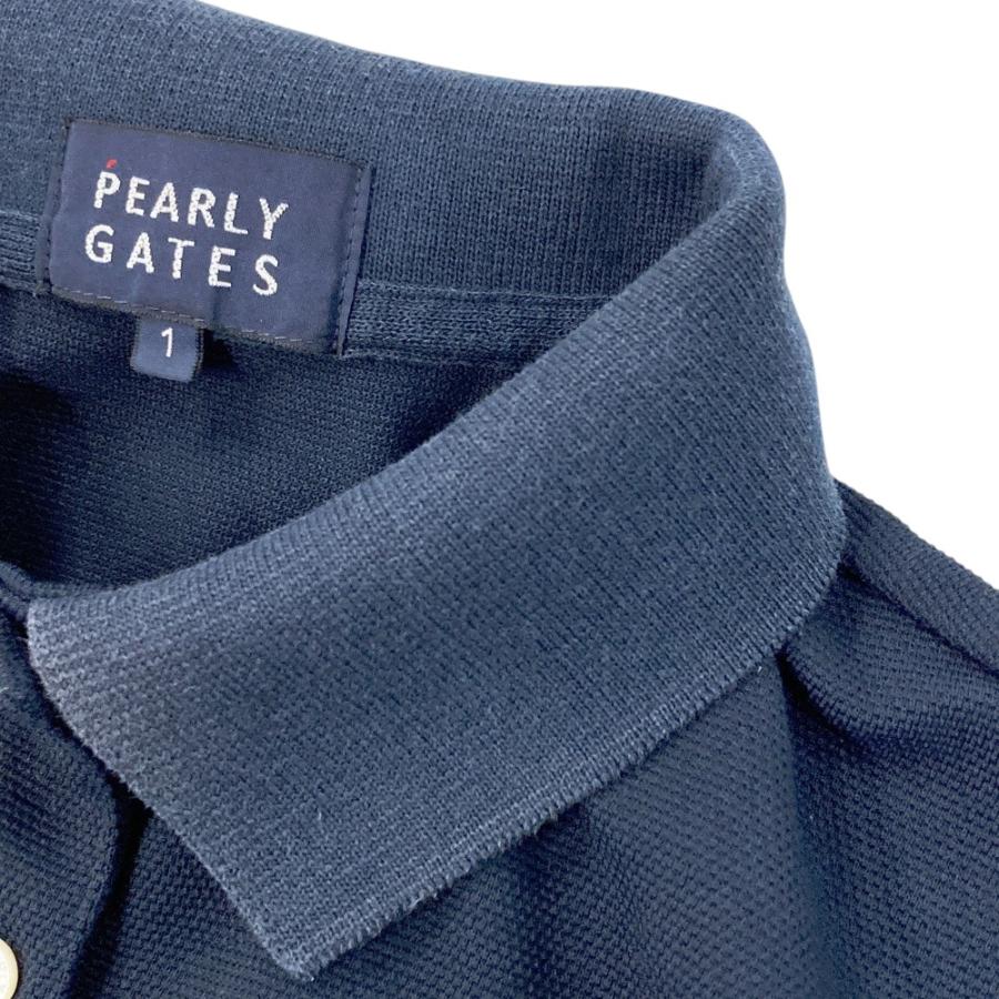 PEARLY GATES パーリーゲイツ 半袖ポロワンピース ニコちゃん ネイビー