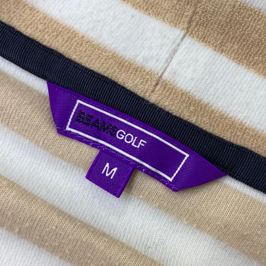 BEAMS GOLF ビームスゴルフ パイル地 ジップパーカー ボーダー柄