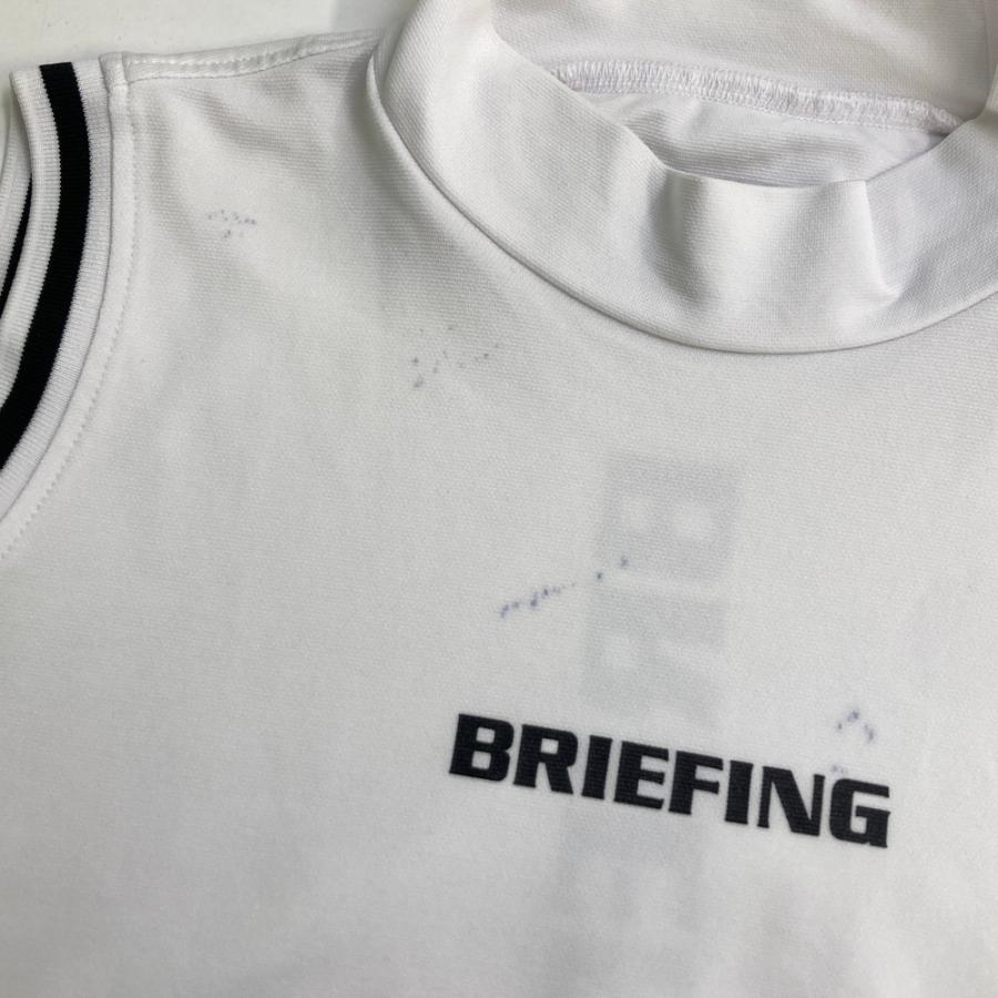 サイズ：M BRIEFING GOLF ブリーフィング  ハイネック ノースリーブシャツ  ホワイト系 [240101473713] ゴルフウェア レディース ストスト BRIEFING GOLF ブリーフィング ハイネック ノースリーブシャツ