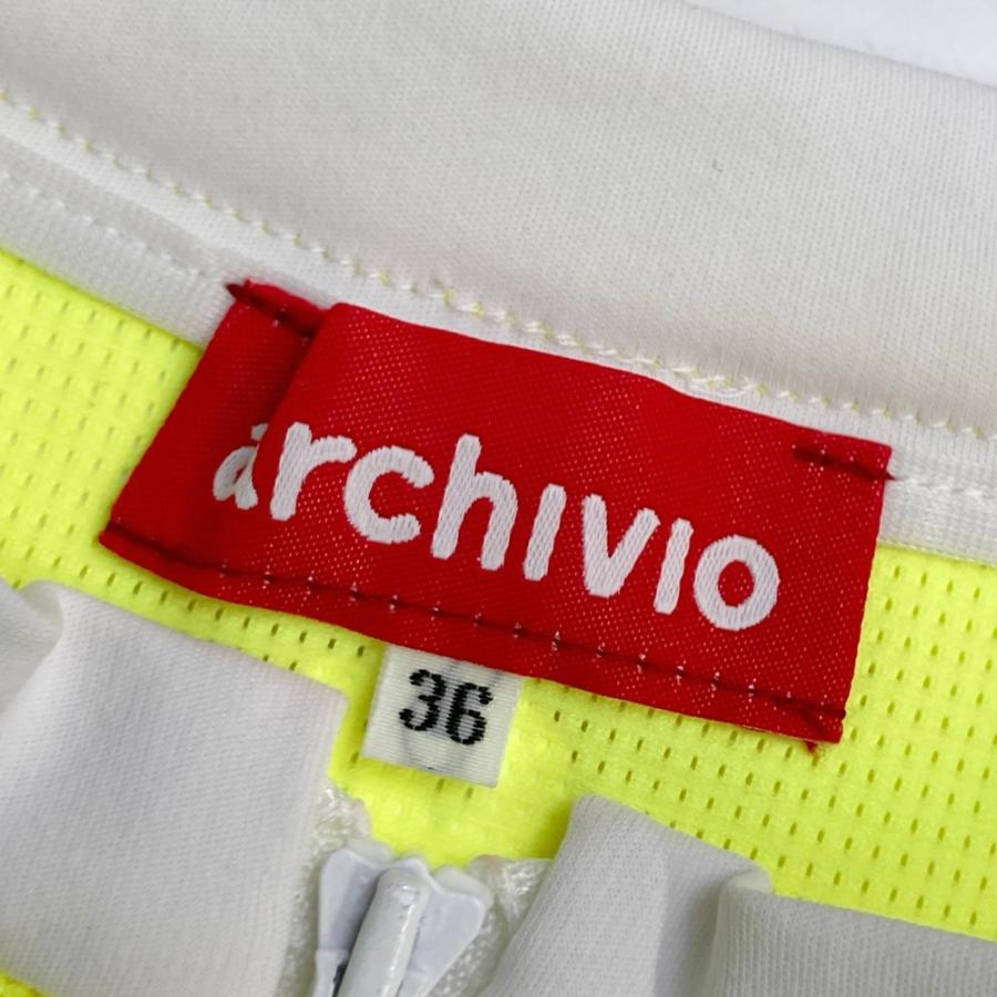 サイズ：36 ARCHIVIO アルチビオ  半袖 メッシュ ジップジャケット  イエロー系 [240101473796] ゴルフウェア レディース ストスト ARCHIVIO アルチビオ 半袖 メッシュ ジップジャケット イエロー