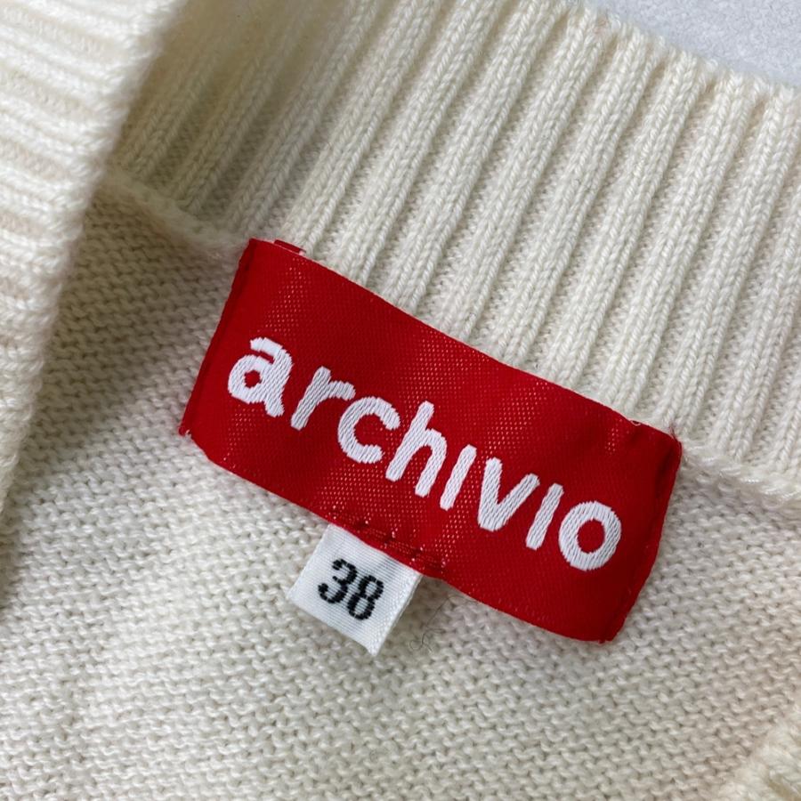アルチビオ　モックネックニット　セーター　ゴルフウエア ARCHIVIO アルチビオ モックネック ニットセーター ロゴ