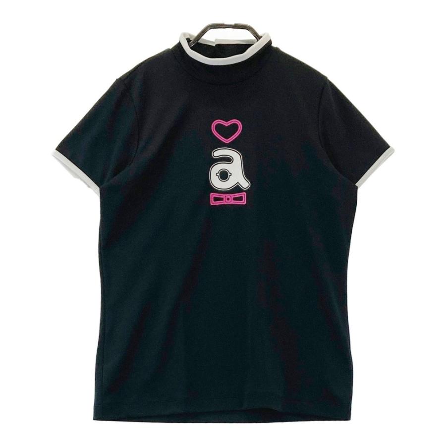 サイズ：38 ARCHIVIO アルチビオ  半袖ハイネックTシャツ  ブラック系 [240101429780] ゴルフウェア レディース ストスト archivio（アルチビオ） ハイネック 半袖Tシャツ ブラック系 38 ゴルフ