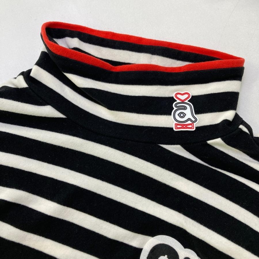 アルチビオ archivio 長袖シャツ ボーダー柄 カットソー 38 ARCHIVIO アルチビオ ハイネック 長袖Tシャツ ボーダー柄