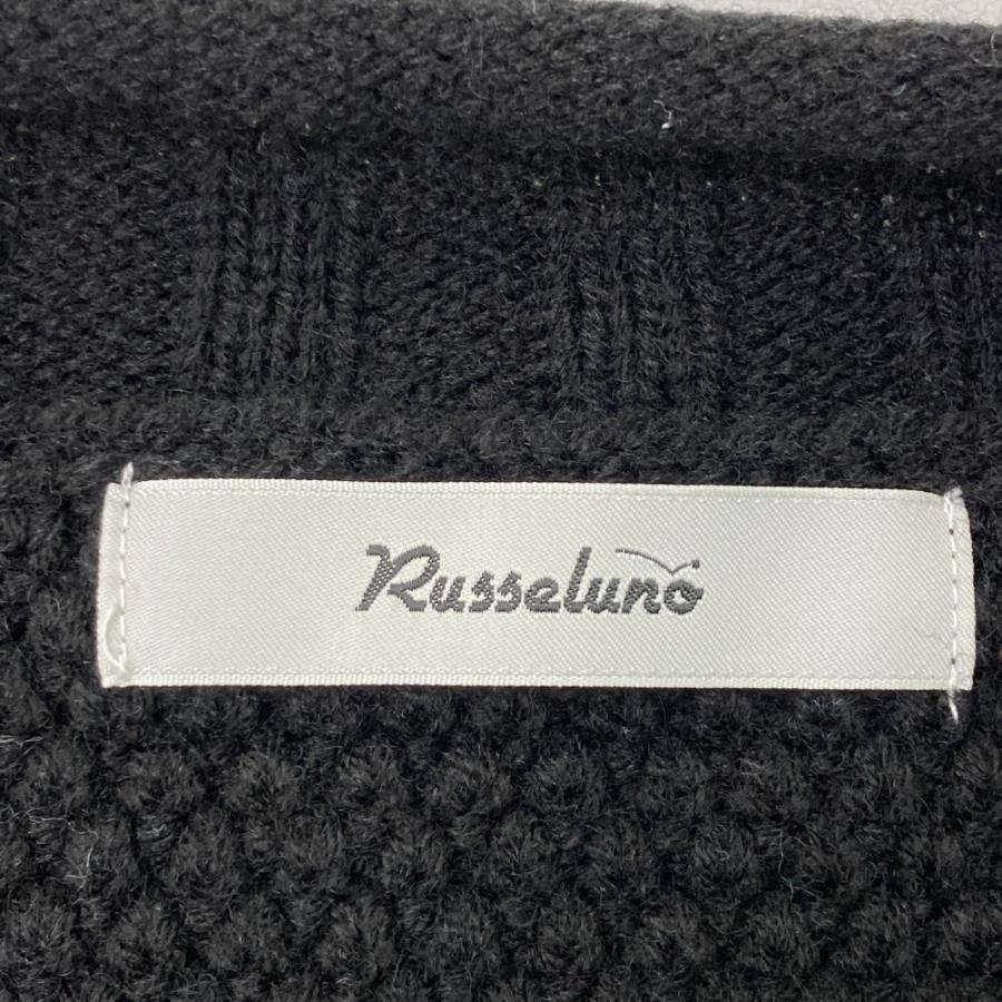 サイズ：7 RUSSELUNO ラッセルノ  ウール混 ニットセーター ルチャ  ブラック系 [240101435922] ゴルフウェア メンズ ストスト サイズ：7 RUSSELUNO ラッセルノ ウール混 ニットセーター