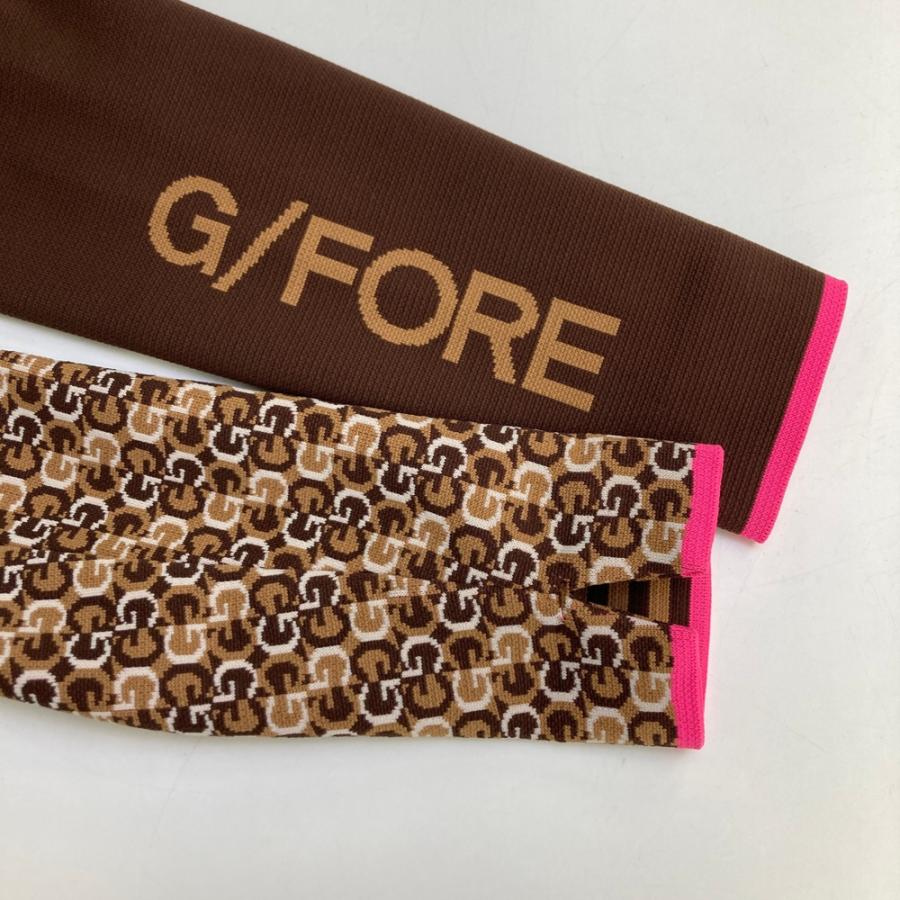 G/FORE レディース ワンピース 長袖 G/FORE（ジーフォア） 長袖ニット ワンピース 総柄 ブラウン系 38