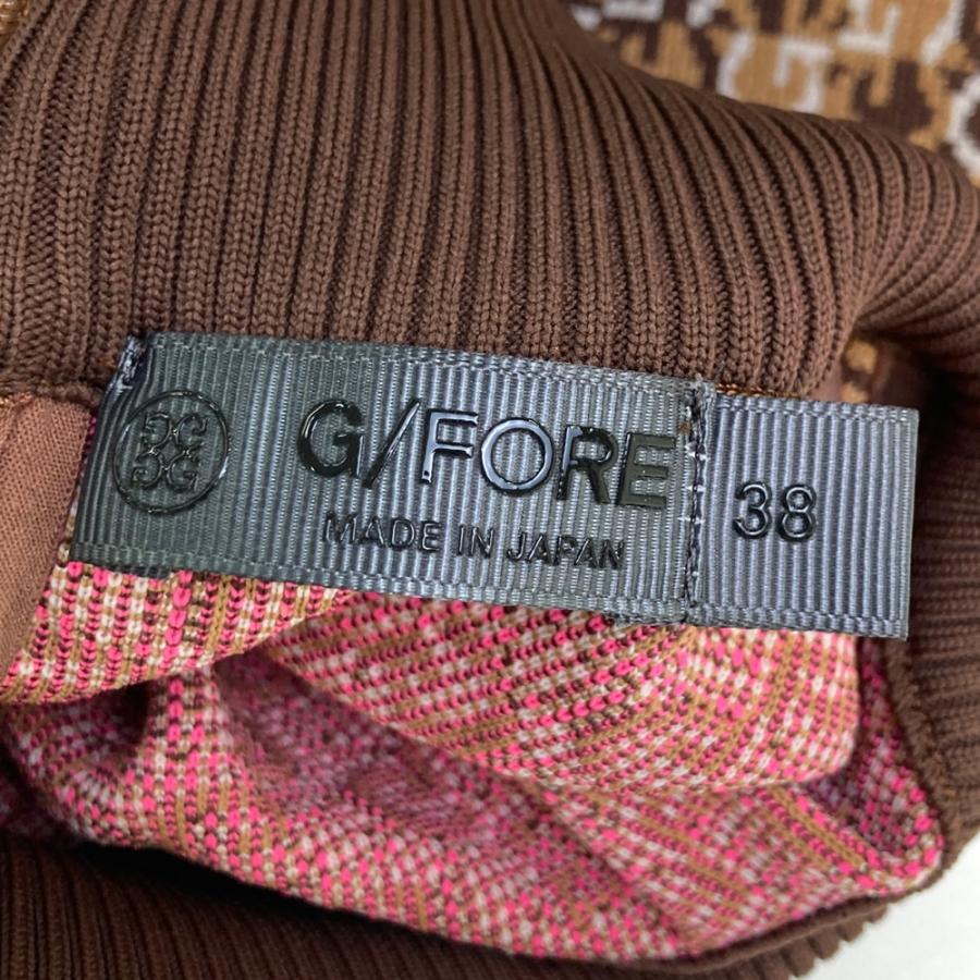 G/FORE レディース ワンピース 長袖 G/FORE（ジーフォア） 長袖ニット ワンピース 総柄 ブラウン系 38
