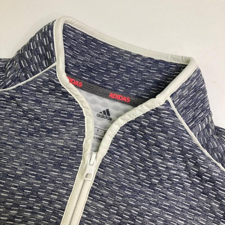 サイズ：M ADIDAS GOLF アディダスゴルフ HG1700 裏起毛 ジップジャケット  ネイビー系 [240101475154] ゴルフウェア レディース ストスト ADIDAS GOLF アディダスゴルフ GM3739 ジップジャケット