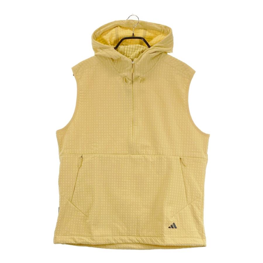 サイズ：2XL ADIDAS GOLF アディダスゴルフ IW2818 2024年 ハーフジップ ベスト  ベージュ系 [240101474670] ゴルフウェア メンズ ストスト 新品】ADIDAS GOLF アディダスゴルフ IW2818 2024年 ハーフ