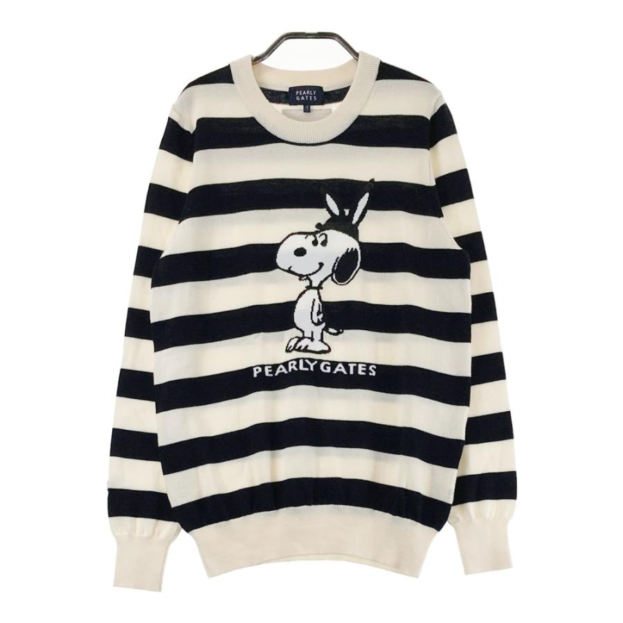 パーリーゲイツ PEARLY GATES 羽柄 ウールニットセーター パーリーゲイツ PEARLY GATES 羽柄 ウールニットセーター
