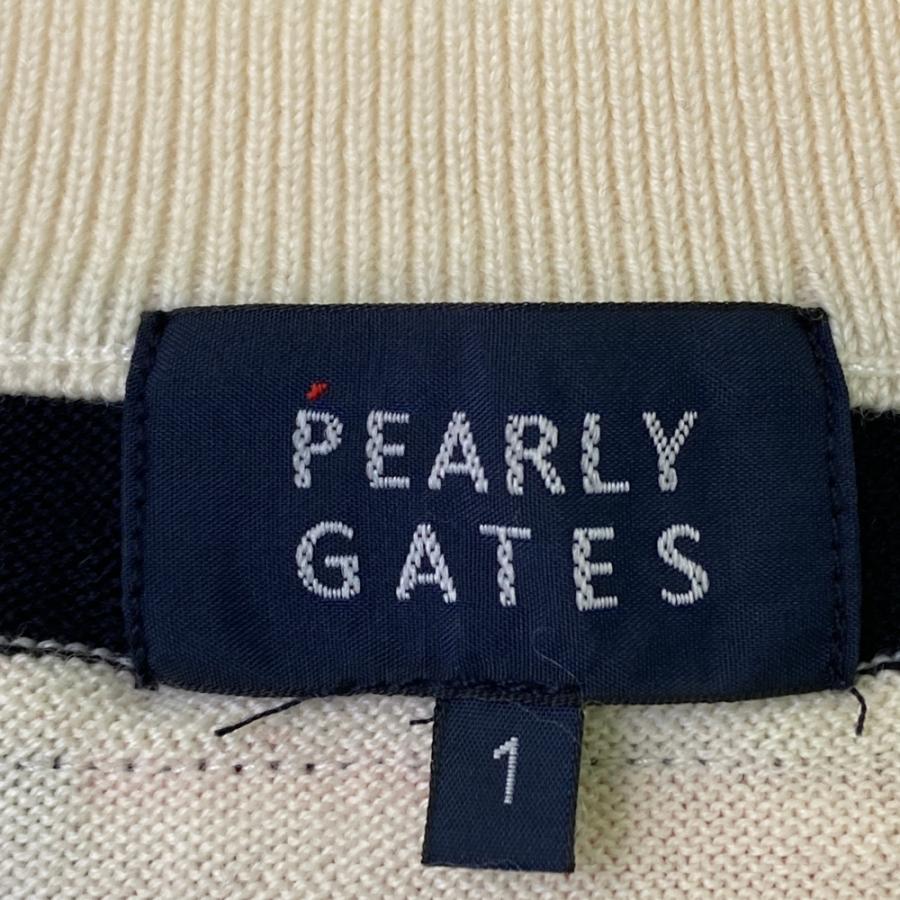 パーリーゲイツ PEARLY GATES 羽柄 ウールニットセーター パーリーゲイツ PEARLY GATES 羽柄 ウールニットセーター