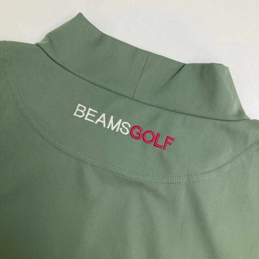 サイズ：XL BEAMS GOLF ビームスゴルフ 2024年モデル ハイネック 半袖Tシャツ  グリーン系 [240101475047] ゴルフウェア メンズ ストスト BEAMS GOLF ビームスゴルフ 2024年モデル ハイネック 半袖T