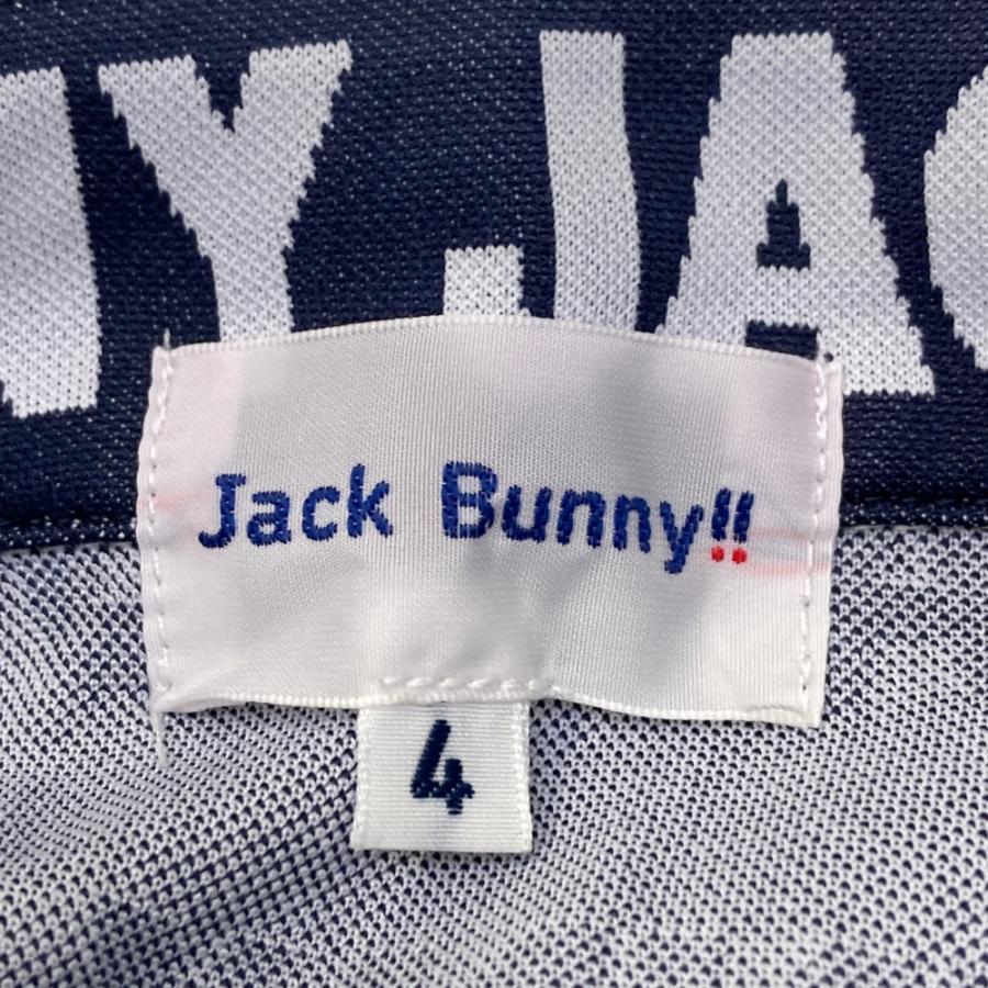サイズ：4 JACK BUNNY ジャックバニー 2022年 ハイネック 半袖Tシャツ ロゴ総柄 ホワイト系 [240101486167] ゴルフウェア メンズ ストスト JACK BUNNY ジャックバニー ハイネック 半袖Tシャツ ネイビー系