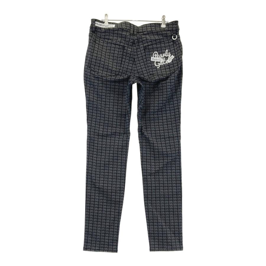 【新品】PEARLY GATES パーリーゲイツ 055-1231804 ストレッチパンツ ロゴ総柄 ブラック系 2 ゴルフウェア レディースの画像