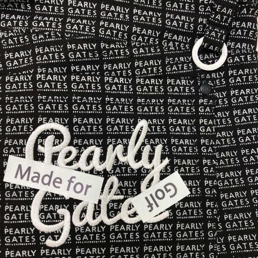 【新品】PEARLY GATES パーリーゲイツ 055-1231804 ストレッチパンツ ロゴ総柄 ブラック系 2 ゴルフウェア レディースの画像