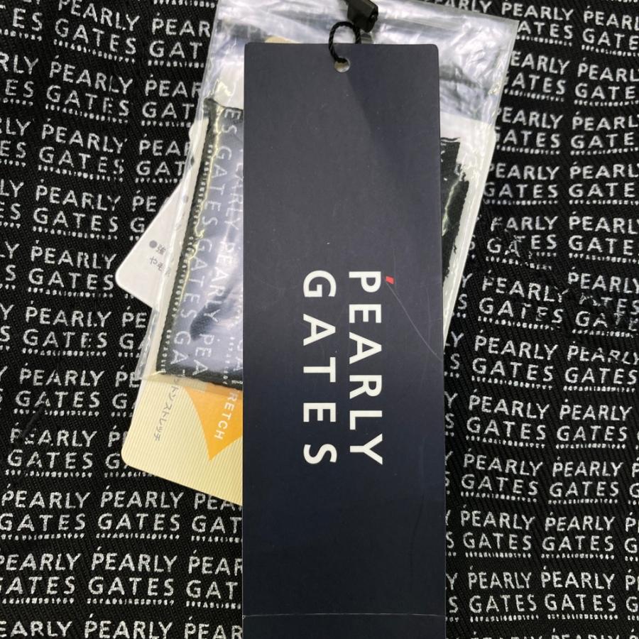 【新品】PEARLY GATES パーリーゲイツ 055-1231804 ストレッチパンツ ロゴ総柄 ブラック系 2 ゴルフウェア レディースの画像