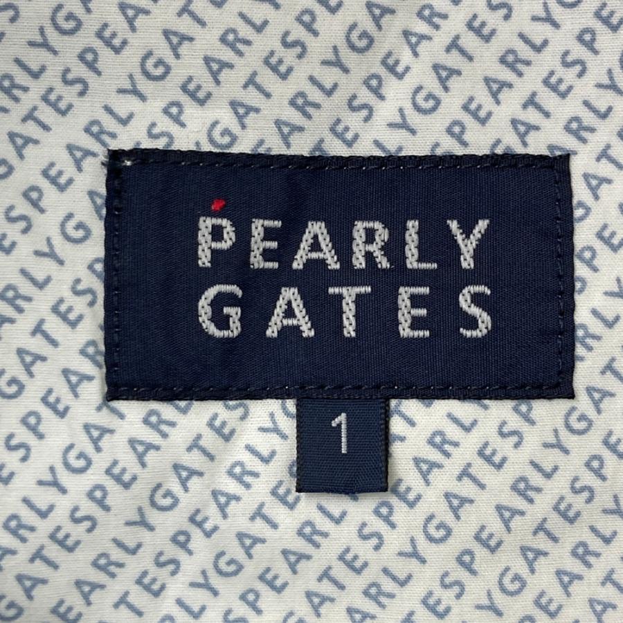 【新品】PEARLY GATES パーリーゲイツ 055-1232608 ショートパンツ パイル ボーダー×ヤシの木総柄 ネイビー系 1 ゴルフウェア レディースの画像