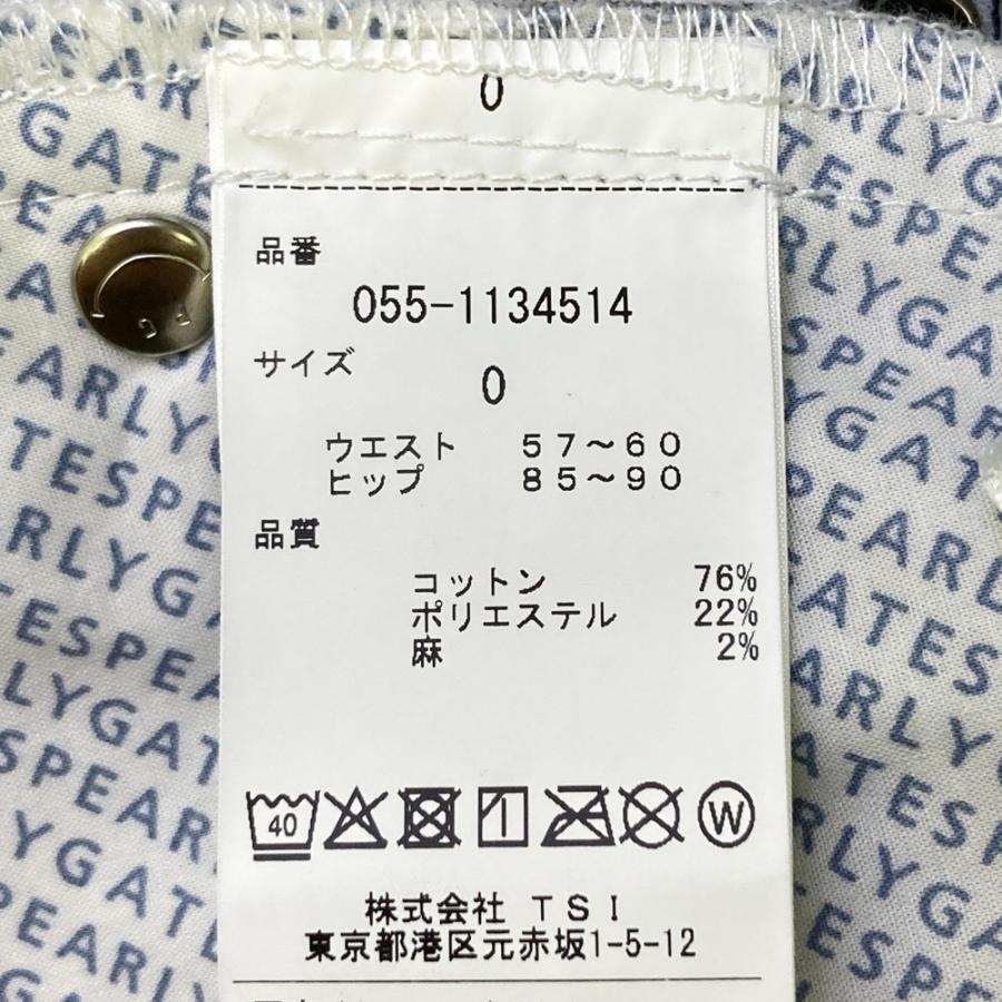 PEARLY GATES パーリーゲイツ 055-1134514 ストレッチスカート ボーダー柄 ネイビー系 0 ゴルフウェア レディースの画像