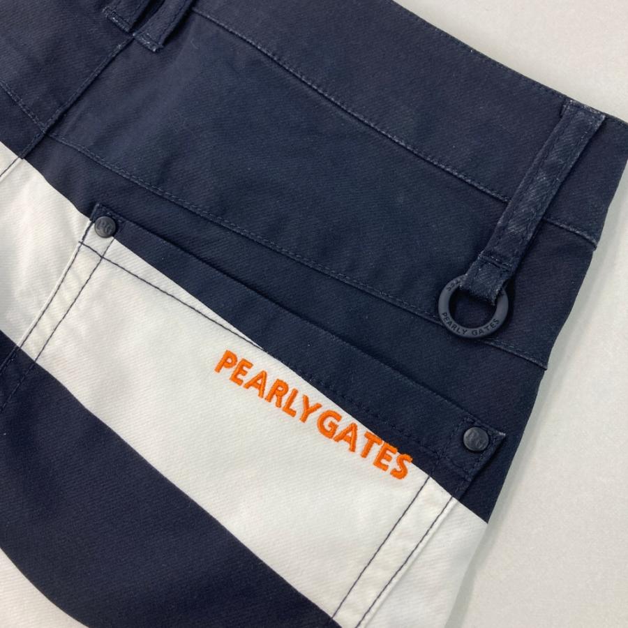 PEARLY GATES パーリーゲイツ 055-1134514 ストレッチスカート ボーダー柄 ネイビー系 1 ゴルフウェア レディースの画像