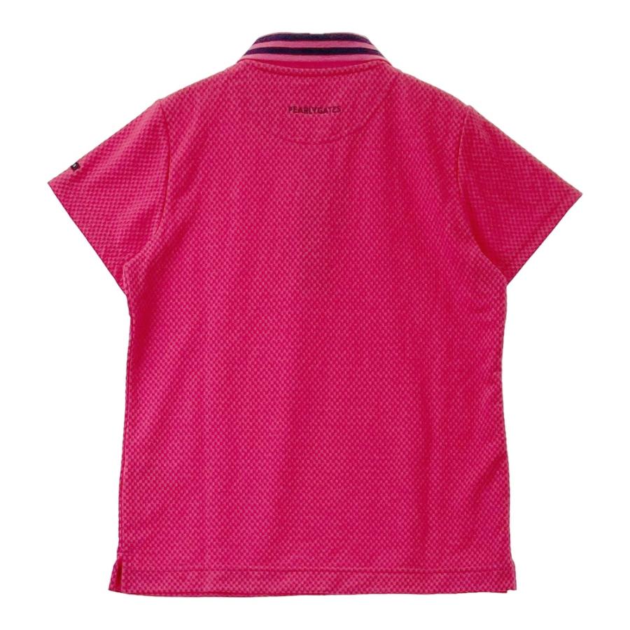 サイズ：0 PEARLY GATES パーリーゲイツ 055-2260708 半袖ポロシャツ チェック柄 ピンク系 [240101475314] ゴルフウェア レディース ストスト 新品】PEARLY GATES パーリーゲイツ 055-2260708 半袖ポロシャツ