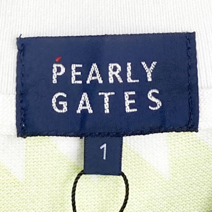 【新品】PEARLY GATES パーリーゲイツ 055-2160602 半袖ポロシャツ 総柄 ホワイト系 1 ゴルフウェア レディースの画像