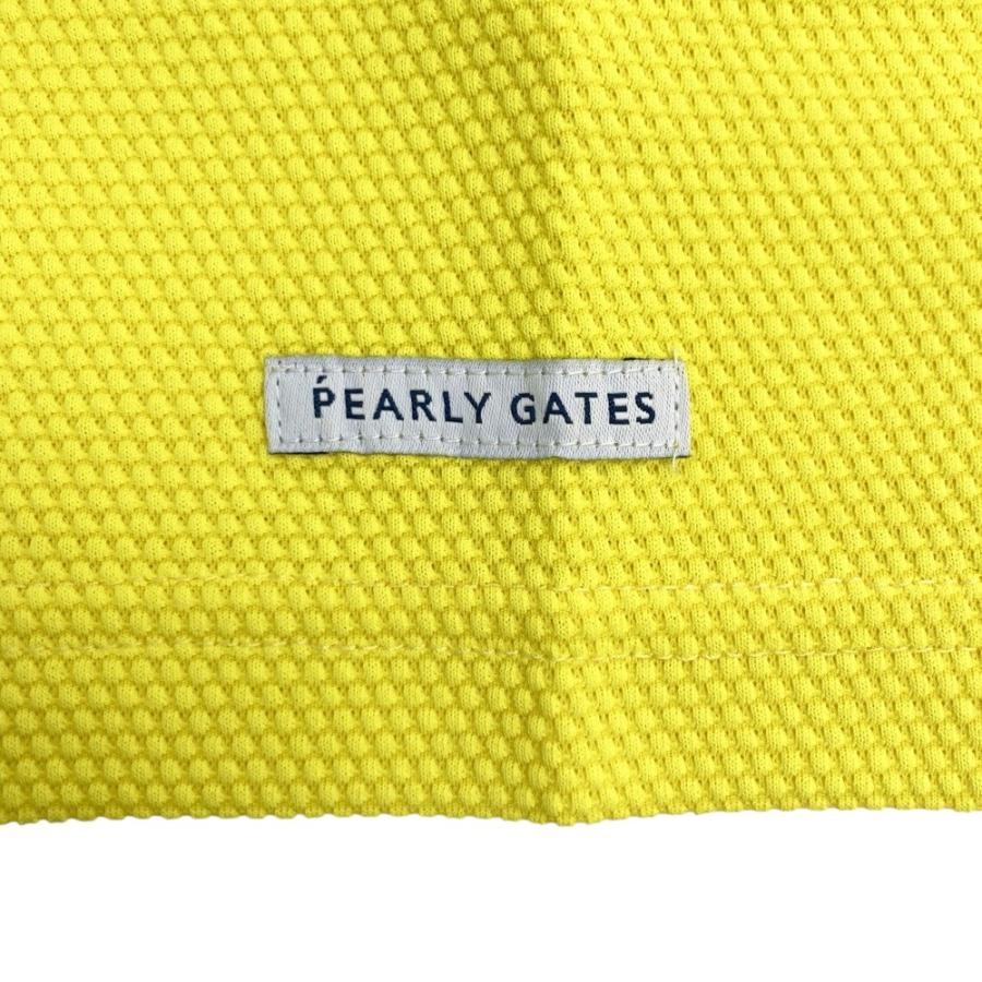 【新品】PEARLY GATES パーリーゲイツ 055-2260710 半袖ポロシャツ ロゴプリント  イエロー系 1 ゴルフウェア レディースの画像