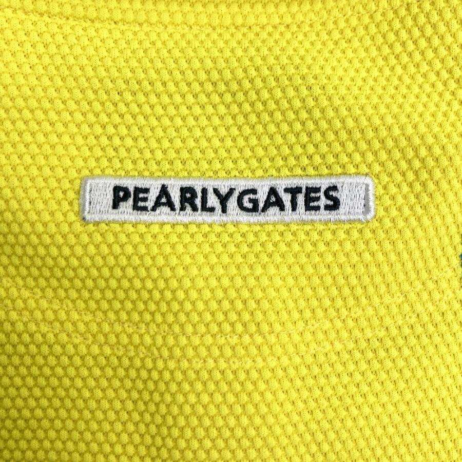【新品】PEARLY GATES パーリーゲイツ 055-2260710 半袖ポロシャツ ロゴプリント  イエロー系 1 ゴルフウェア レディースの画像