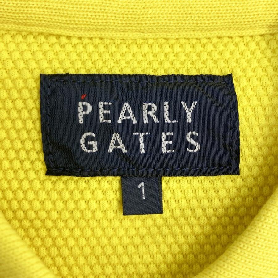【新品】PEARLY GATES パーリーゲイツ 055-2260710 半袖ポロシャツ ロゴプリント  イエロー系 1 ゴルフウェア レディースの画像