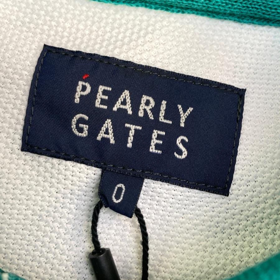 【新品】PEARLY GATES パーリーゲイツ 055-2260808 半袖ポロシャツ ロゴ総柄 グリーン系 0 ゴルフウェア レディースの画像