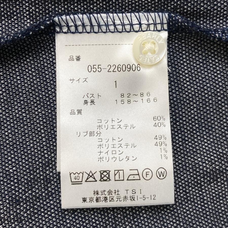 【新品】PEARLY GATES パーリーゲイツ 055-2260906 半袖ポロシャツ 千鳥柄 ネイビー系 1 ゴルフウェア レディースの画像