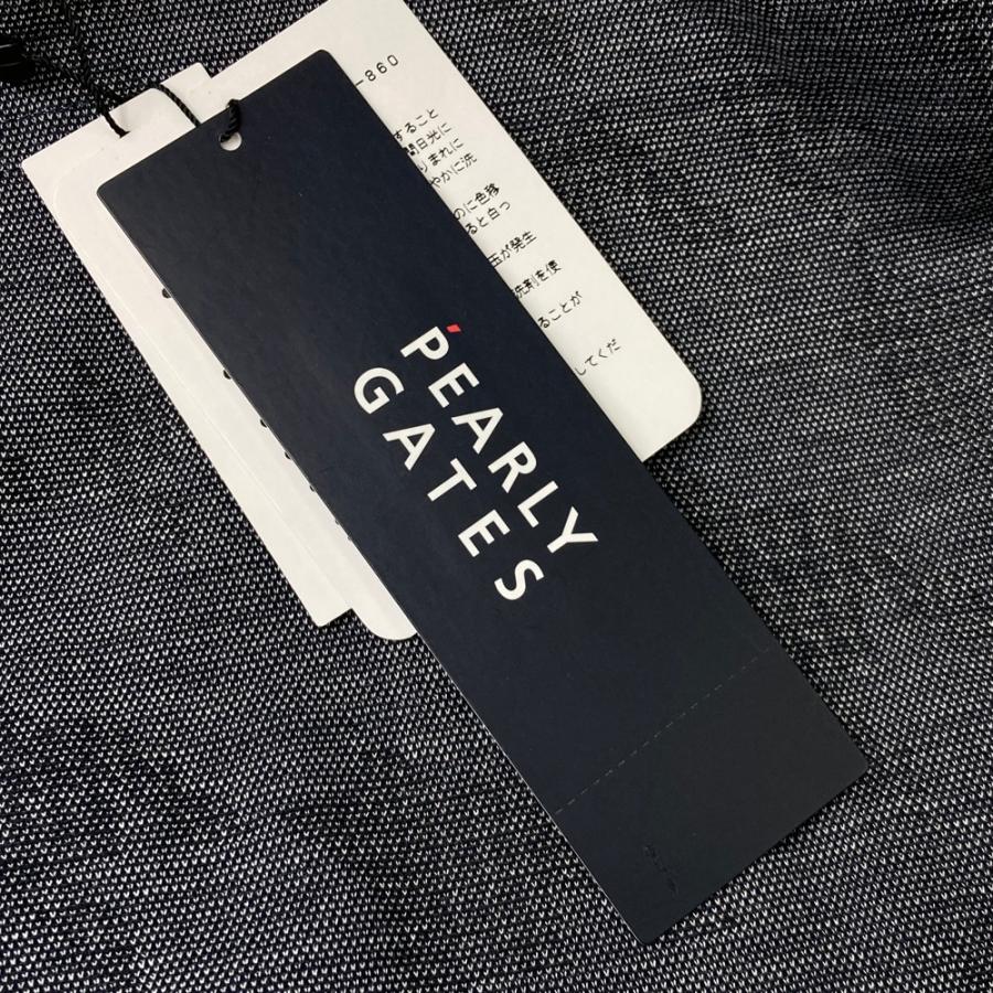 【新品】PEARLY GATES パーリーゲイツ 055-2260906 半袖ポロシャツ 千鳥柄 ネイビー系 1 ゴルフウェア レディースの画像