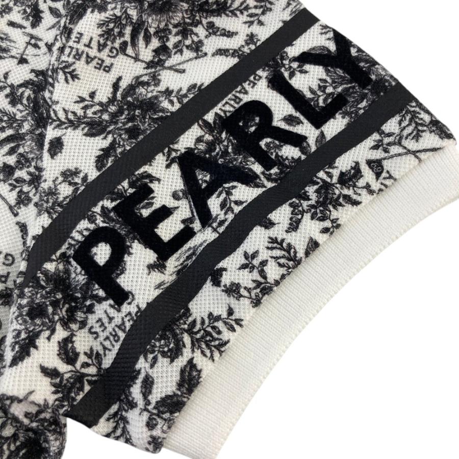 【新品】PEARLY GATES パーリーゲイツ 055-2260904 半袖ポロシャツ 花柄 ホワイト系 00 ゴルフウェア レディースの画像