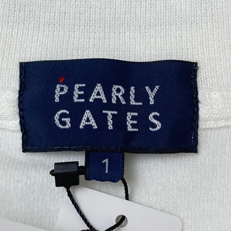 サイズ：1 PEARLY GATES パーリーゲイツ 055-2160402 半袖ポロシャツ バックプリント  ホワイト系 [240101475384] ゴルフウェア レディース ストスト PEARLY GATES（パーリーゲイツ） 055-2160402 半袖ポロシャツ バック
