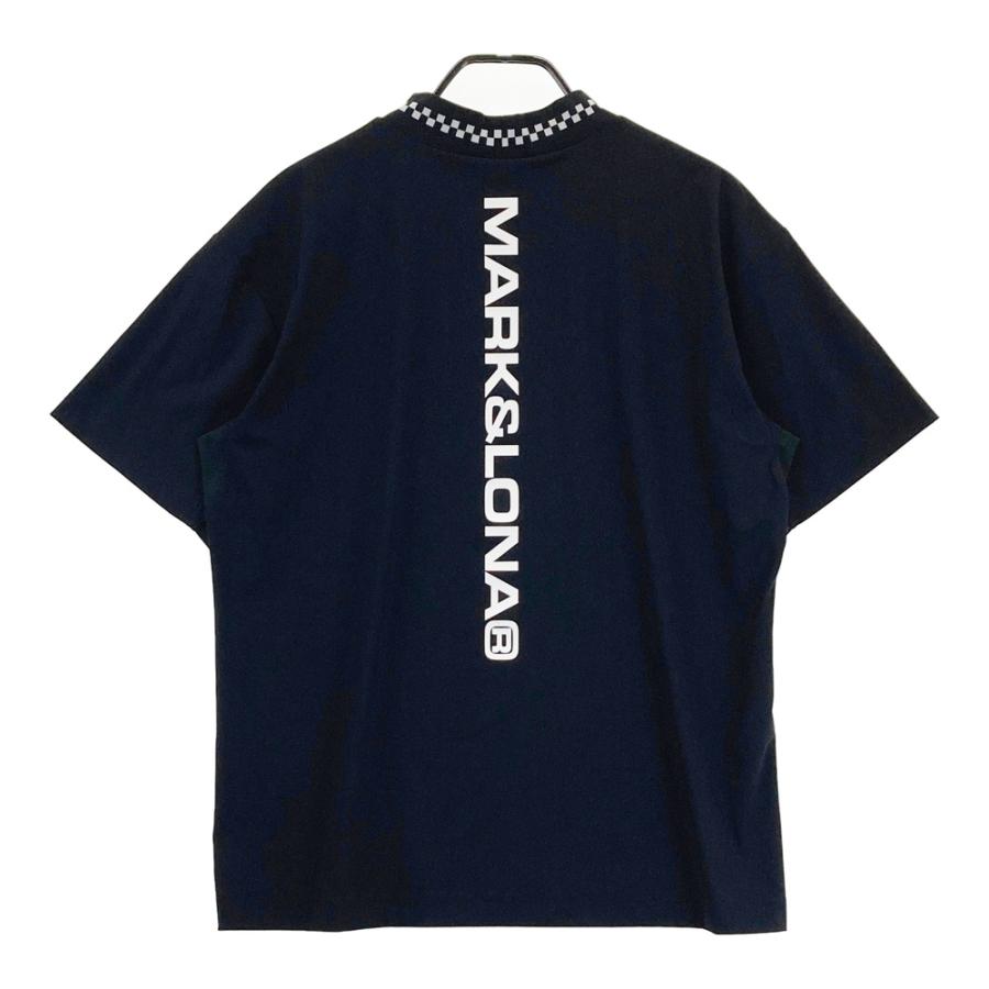 MARK&LONA マークアンドロナ　モックネック　メンズ　M ハイネック　ロゴ 即日発送】マークアンドロナMARK&LONA半袖モックネックシャツ