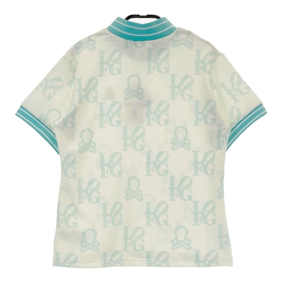 【美品】マークアンドロナ 3Dロゴ ロゴプレート モックネック Tシャツ MARK&LONA マークアンドロナ モックネックシャツ ゴルフウェア