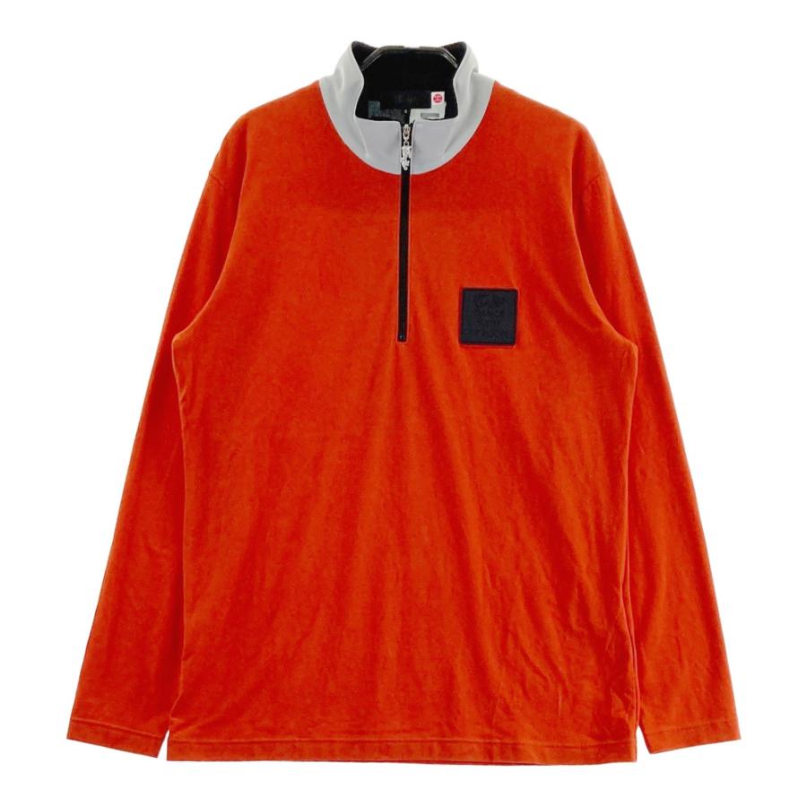 サイズ：3 DANCE WITH DRAGON ダンスウィズドラゴン  長袖ハーフジップTシャツ  オレンジ系 [240101475503] ゴルフウェア メンズ ストスト DANCE WITH DRAGON ダンスウィズドラゴン 長袖ハーフジップTシャツ