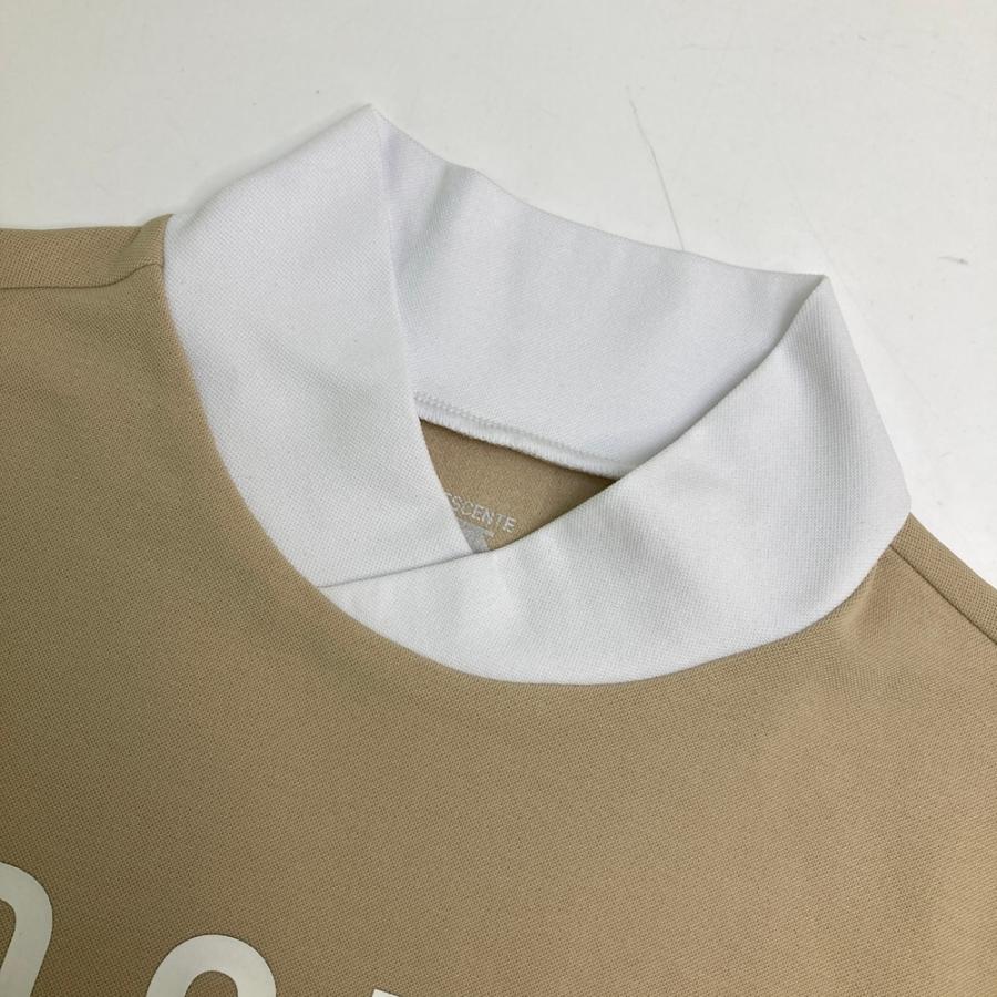サイズ：O DESCENTE GOLF デサントゴルフ  ハイネック 半袖Tシャツ  ピンク系 [240101428548] ゴルフウェア メンズ ストスト DESCENTE GOLF デサントゴルフ 半袖ポロシャツ 黒×ピンク バイ