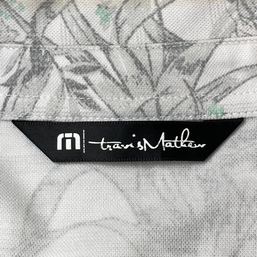 TRAVIS MATHEW トラビスマシュー 半袖ポロシャツ 総柄 ホワイト系 XL