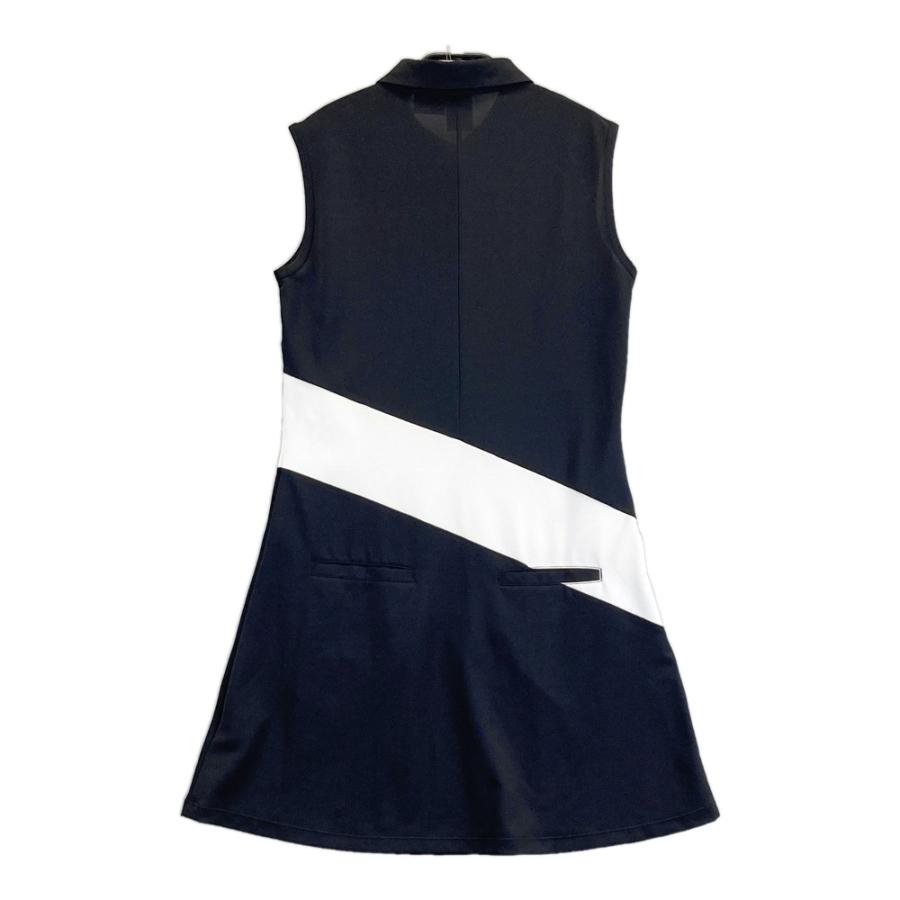 【美品】デサントゴルフ　ノースリーブ　ポロワンピース　ゴルフウェア　フレア 新品】DESCENTE GOLF デサントゴルフ ノースリーブ ポロ