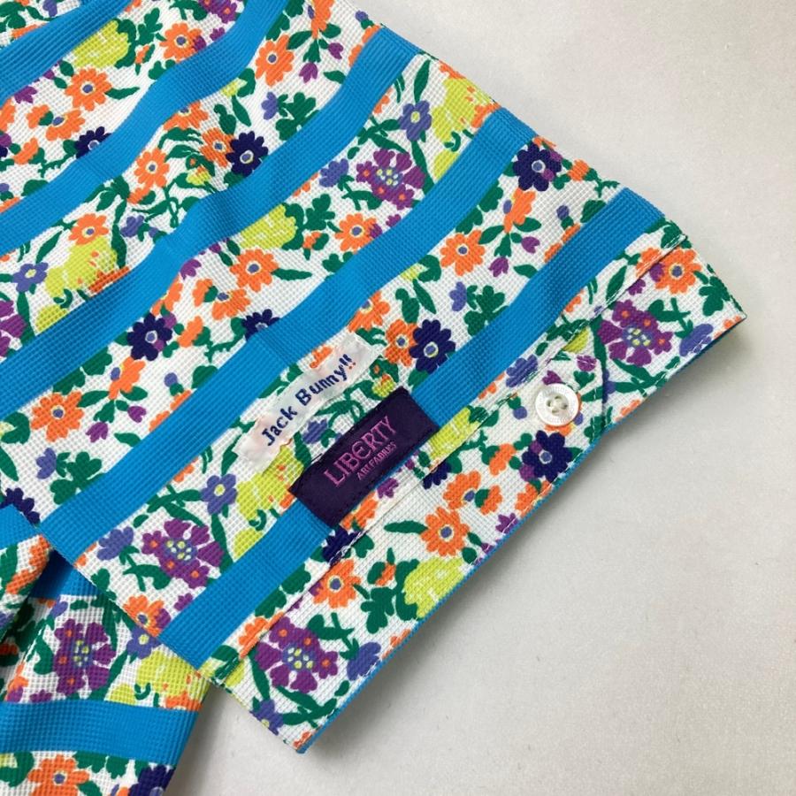 新品☆タグ付 Jack Bunny!! メンズ 花柄 半袖ポロシャツ 5号 L Jack